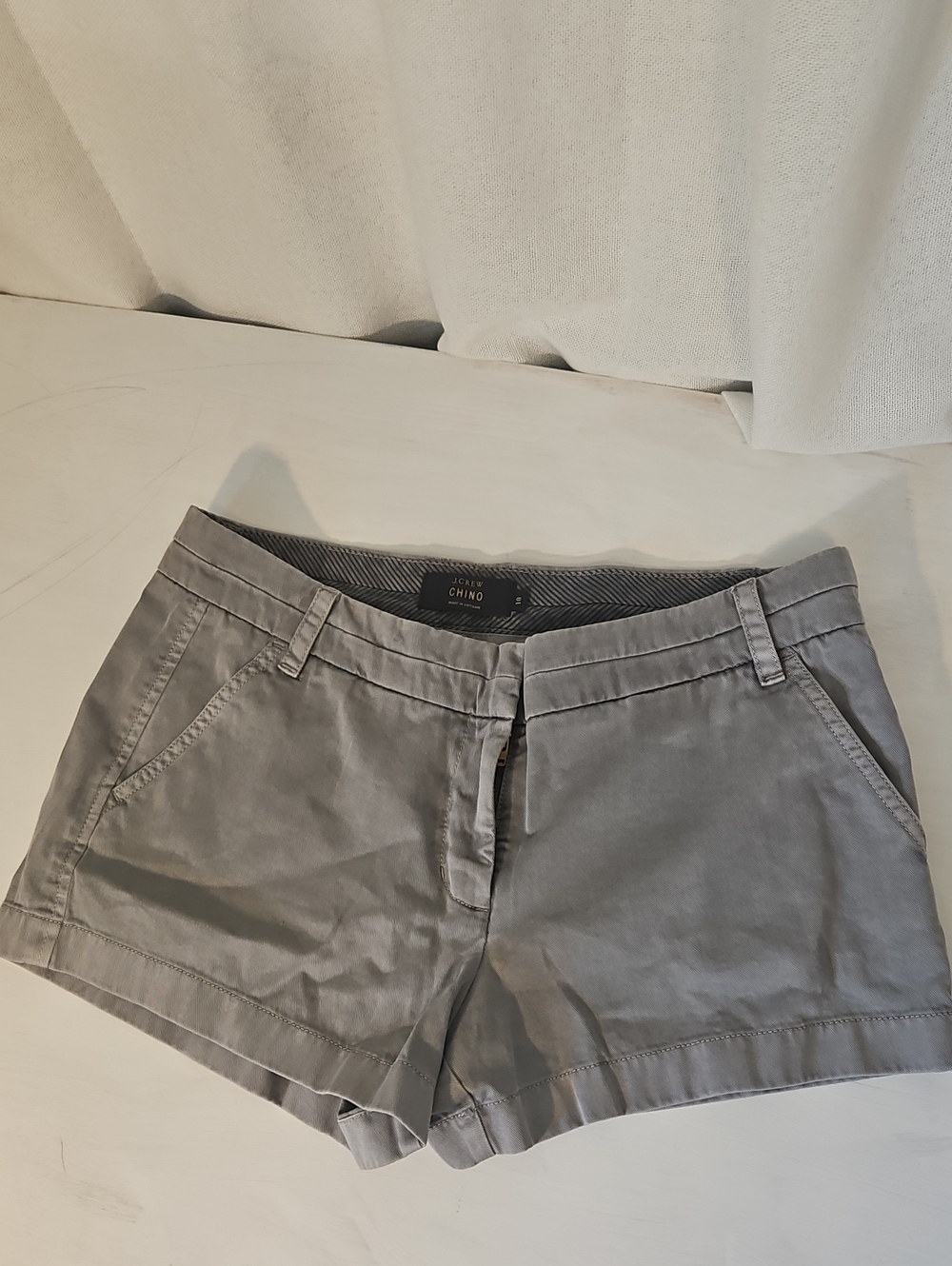 J. Crew Light Gray Chino Bermuda Shorts